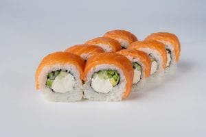 Філадельфія кунсей сяке з копченим лососем