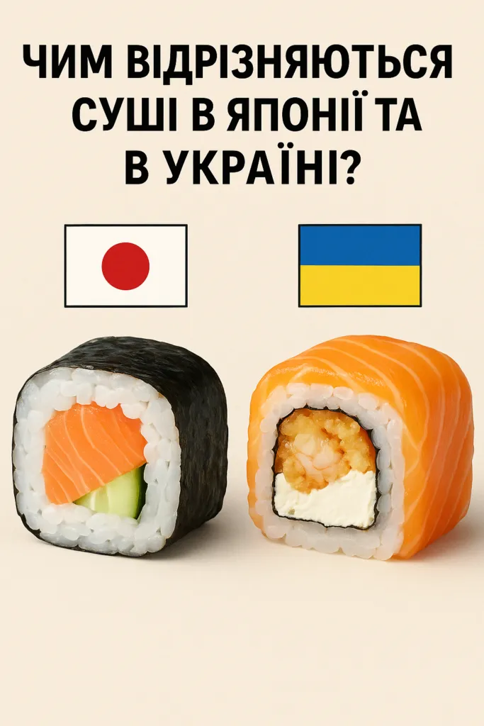 різниця між суші в Україні та Японії